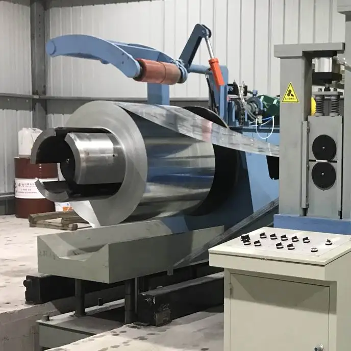 
Chinese professional HTT44-5x1250 steel coil automatic uncoiling leveling cutting machine 