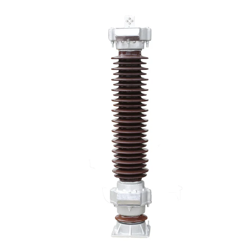 110KV high voltage ceramic line type lightning arrester HY10WZ-108-281 Outdoor gapless arrester