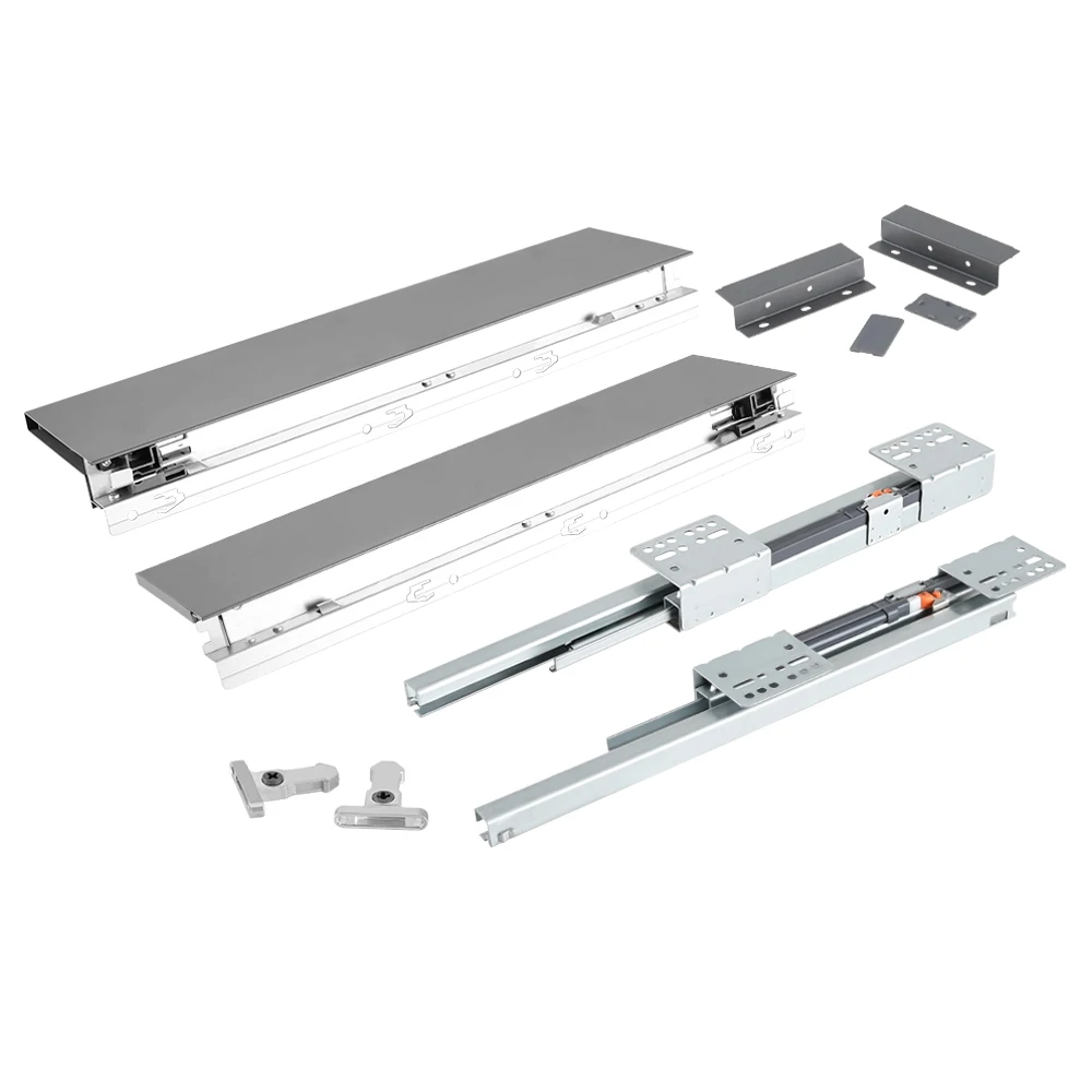 Металлический сверхмощный мягкий закрытый Телескопический шкаф для хранения файлов направляющая для выдвижных ящиков