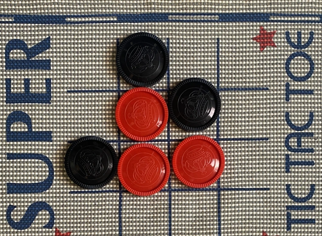 Super 3 In 1 Checkers Game Bule And Red Star Tic Tac Toe Chess Sets Board Game