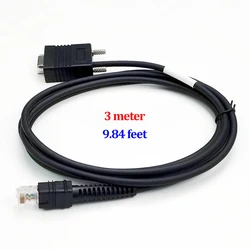 SOTESIN 3m serial RS232 cable Barcode Scanner cable For Zebra LI3608 LI3678 DS3608 DS3678 VCC 12V  Coiled Spiral line