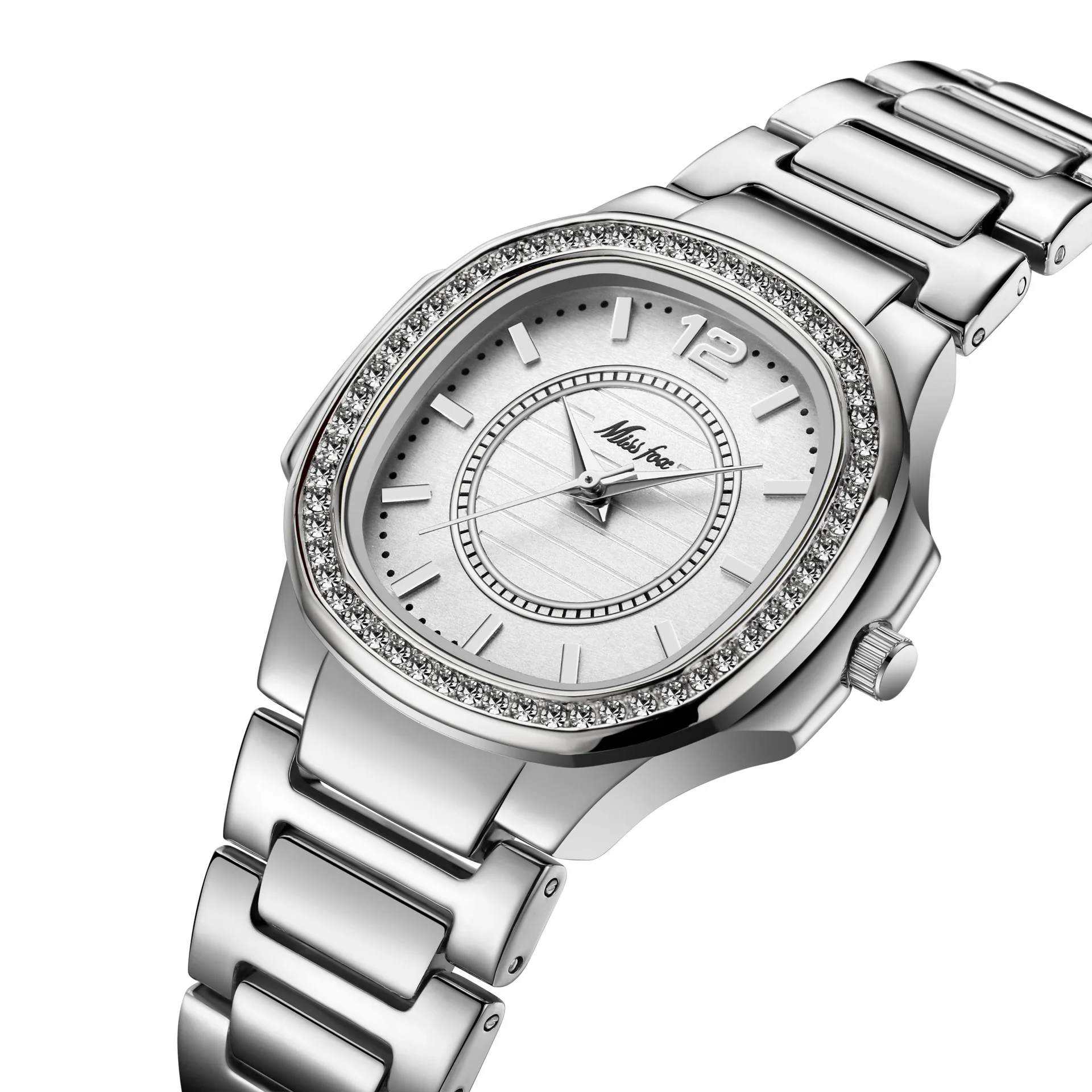 MISSFOX Rose Gold Watch Women Quartz Watches Ladies Top Brand Luxury Stainless Steel Female Wrist Watch Girl Golden Clock Hours