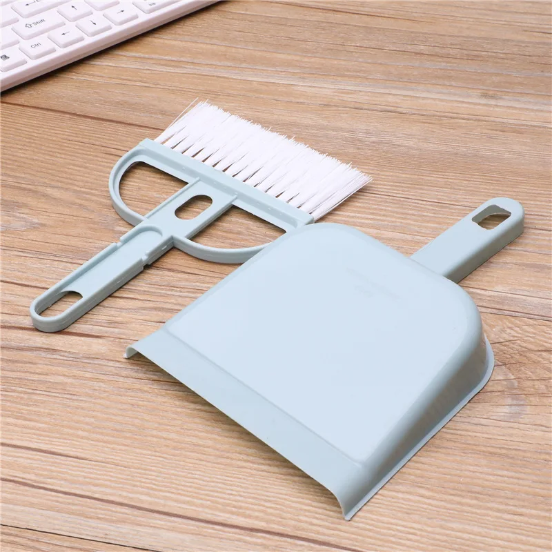 Household Desktop Mini Plastic Broom Keyboard Cleaning Brush Small Broom and Dustpan Set