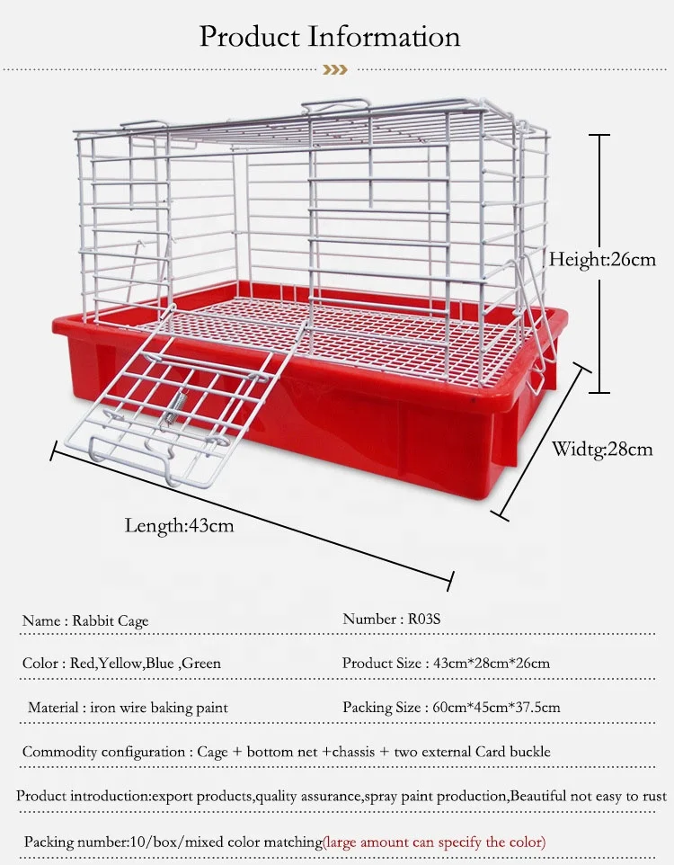 Anti Leakage Urine Portable Pet Cage Rabbit Cage