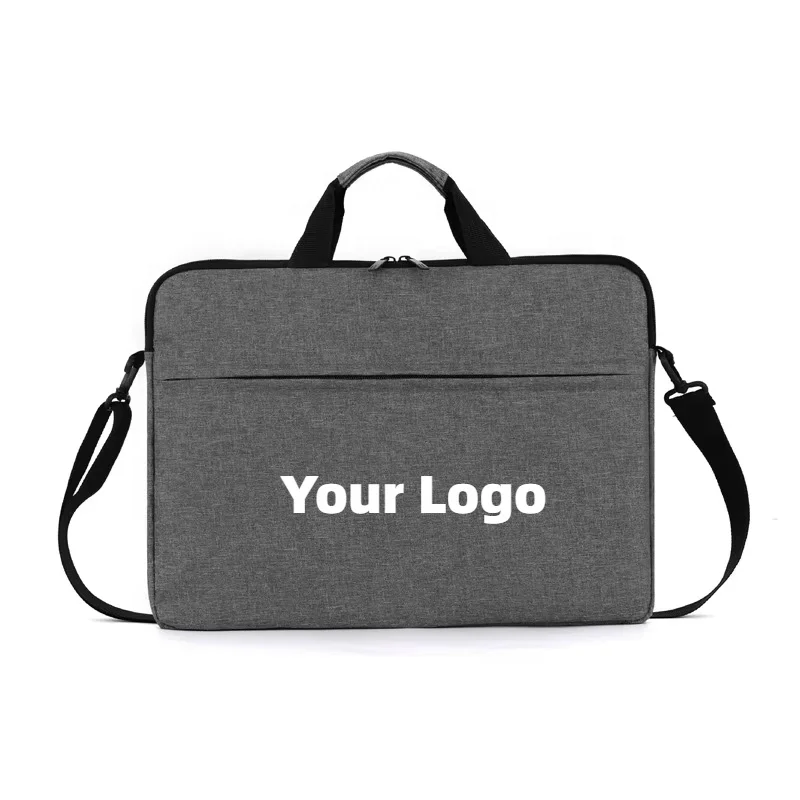 Custom Logo 13 14 15.6 17 Inch Durable Polyester Laptop Sleeve Bag Computer Shoulder Covers Laptop Messenger Bag
