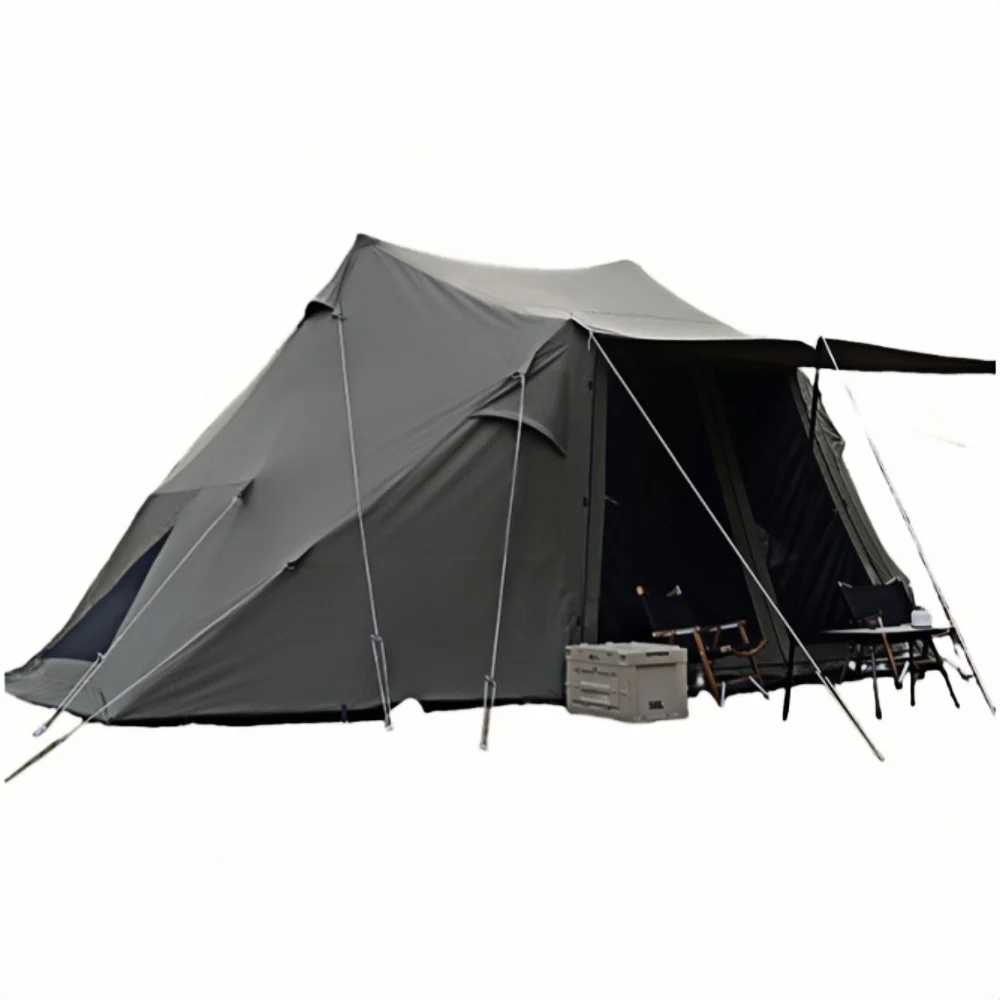 Outdoor camping large space windproof and thickened technology cotton camouflage tent suitable for autumn and winter