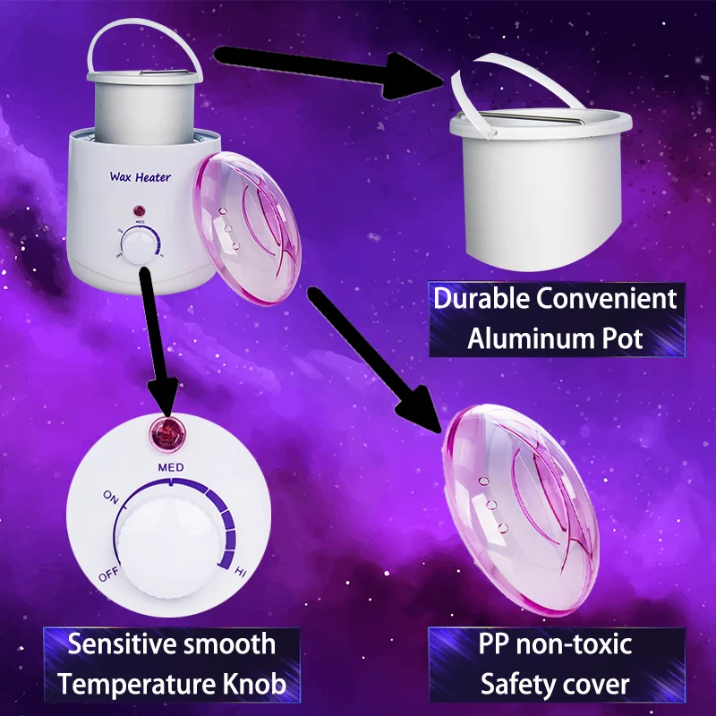 New Design Professional Natural Low Price Hair Removal Hard Wax Heater Beauty Device For Whole Body DIY at Home or Salons