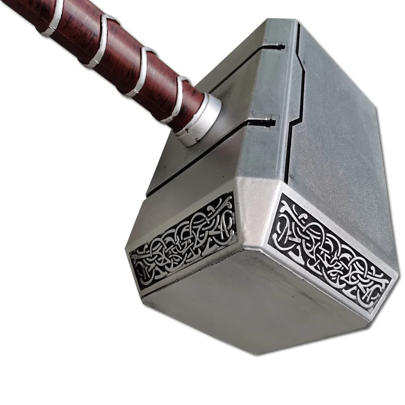  Hot Sale High Quality 1:1 Real Size Pure Metal Made Thor Hammer Marvel Props Mjolnir With