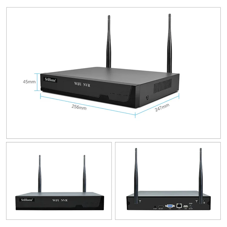 Система видеонаблюдения SriHome NVS001 4 канала Wi-Fi