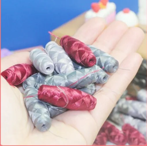 nylon cocoon bobbin NO.10# 100d/2 schiffli embroidery machine 100% filament polyester cocoon bobbin thread