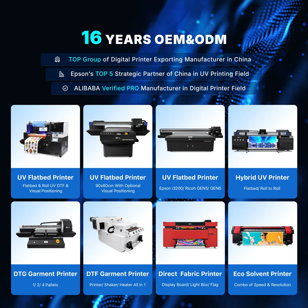Top Quality High Resolution i3200 Heads Security Ink Standard Vacuum Platform with Pump UV Flatbed Printer for Soft Film