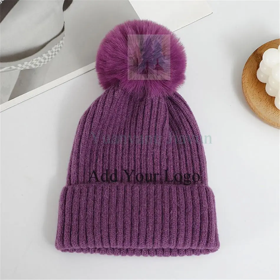 Custom Style Pattern Knitted Beanie Hat for Winter