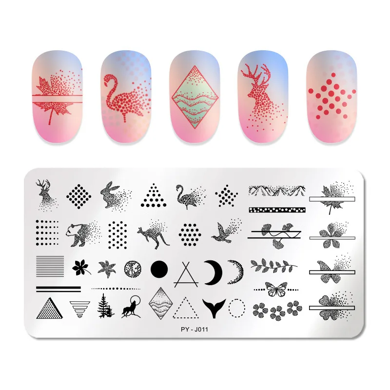 DIY Design Printing the flowers Petal Nail Art Stamp Stamping Image Plate anime flower  Metal  stamping art plates