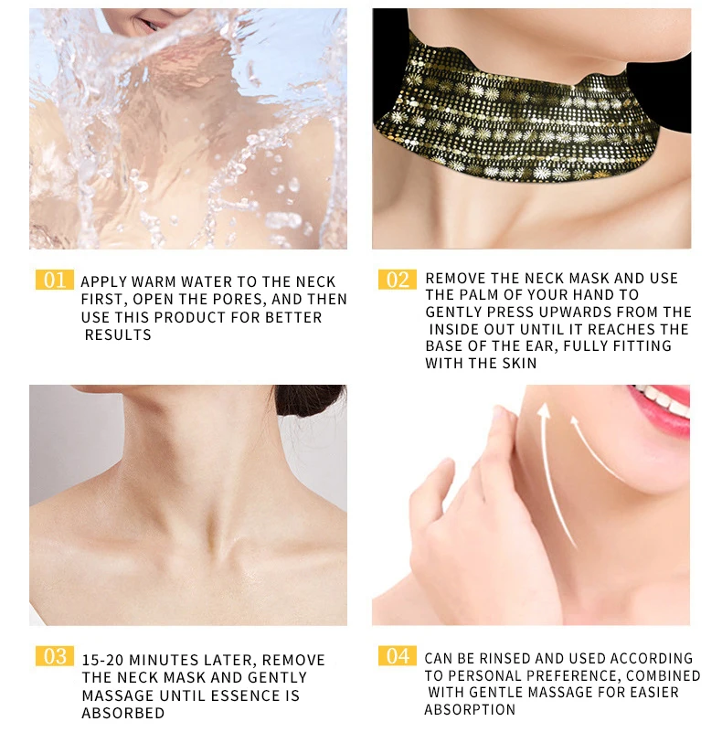 honeycomb neck pattern patch Moisturizing Anti Wrinkle Anti Aging hydrating fade neck lines neck nursing film patch