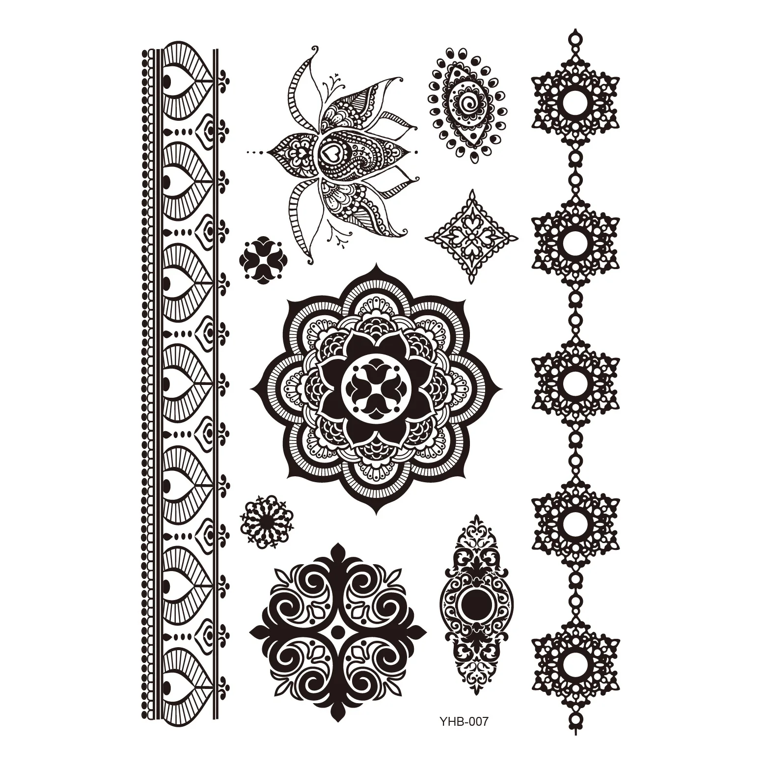 custom design print Bud silk Tattoo paste Manufacturers spot wholesale tattoos Large quantity can be customized Bridal tattoo