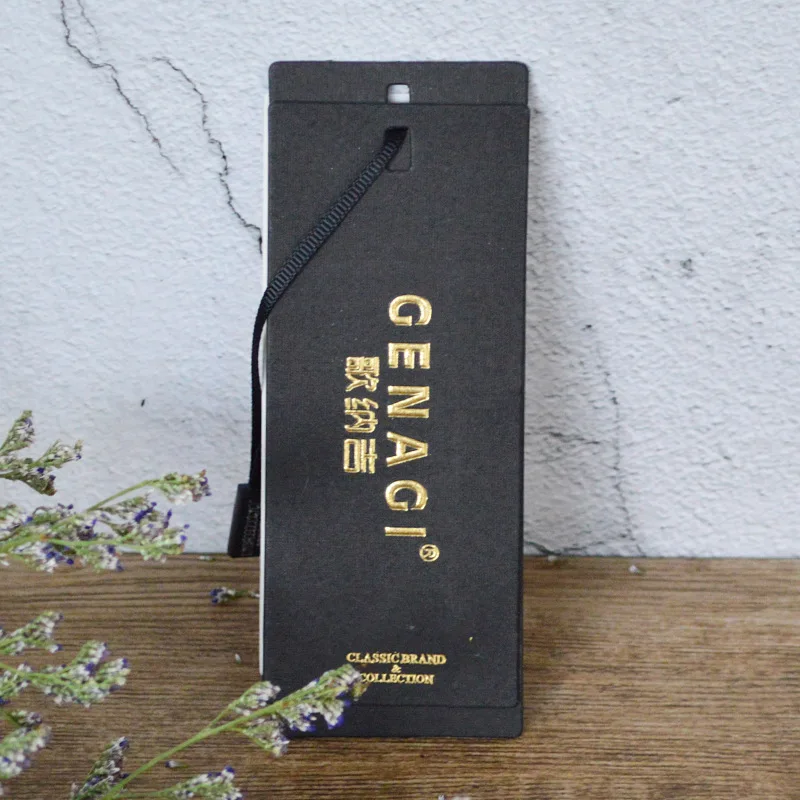 Custom Luxury Garments Tags Brand Hang Tags Free Design Logo String Tag for Clothing