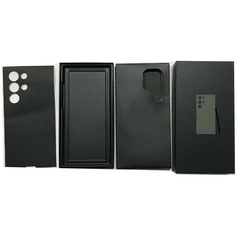 Phone Package Box Universal Black Empty Box For Smartphone Package Hard Paper For Samsung Galaxy S22 S23 Ultra