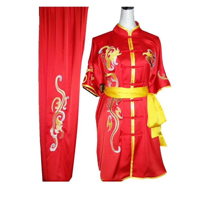 Competition kungfu suits martial arts wushu clothes embroidery men women kungfu uniform for sale