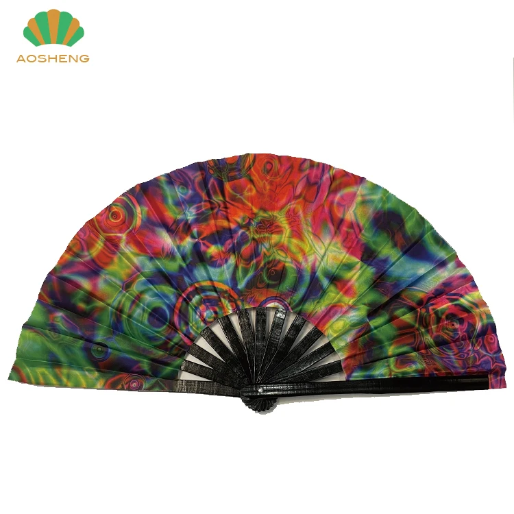 Hot sale summer cool SHADE large bamboo folding hand fans for a event