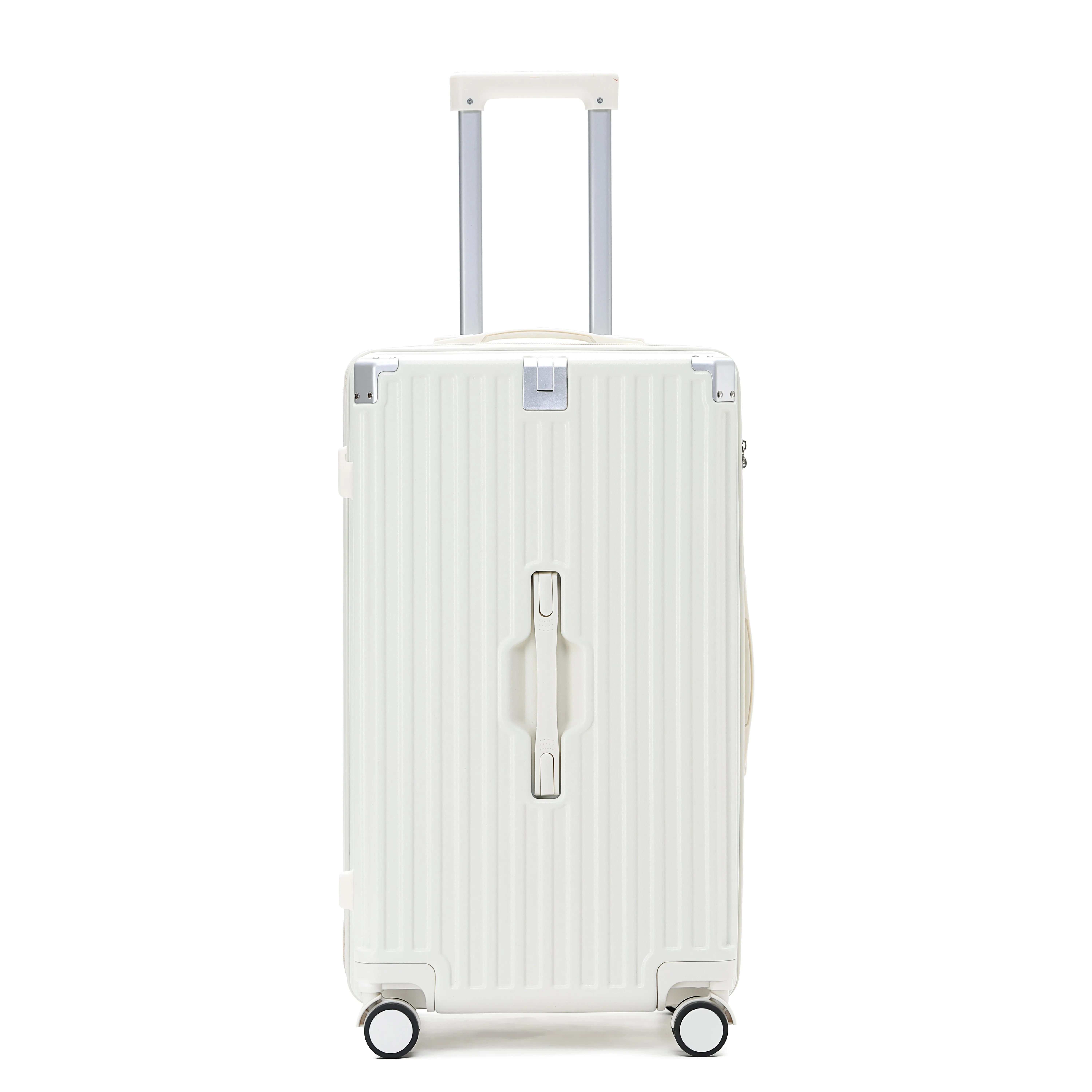 2024 New zipper&Aluminium Luggage Suitcase Set Metal Trolley Bags Carry-ons 20 Inch 26 Inch 30inch 4 Spinner Wheels