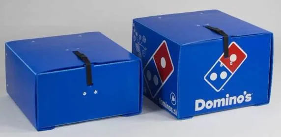 Motorcycle pizza delivery box corrugated plastic correx scooter food delivery top box moped tail box for bike