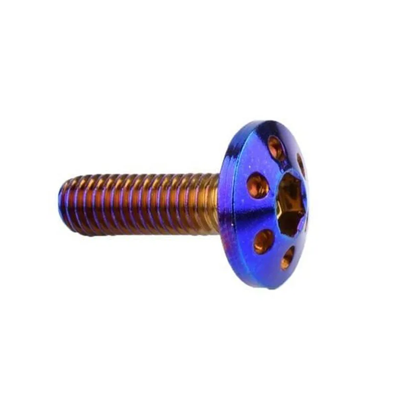 Gr2 Gr5 Grade 2 Grade 5 Titanium alloy Steel Anodized Hex Socket Drive Truss Head Machine Screw With Hole