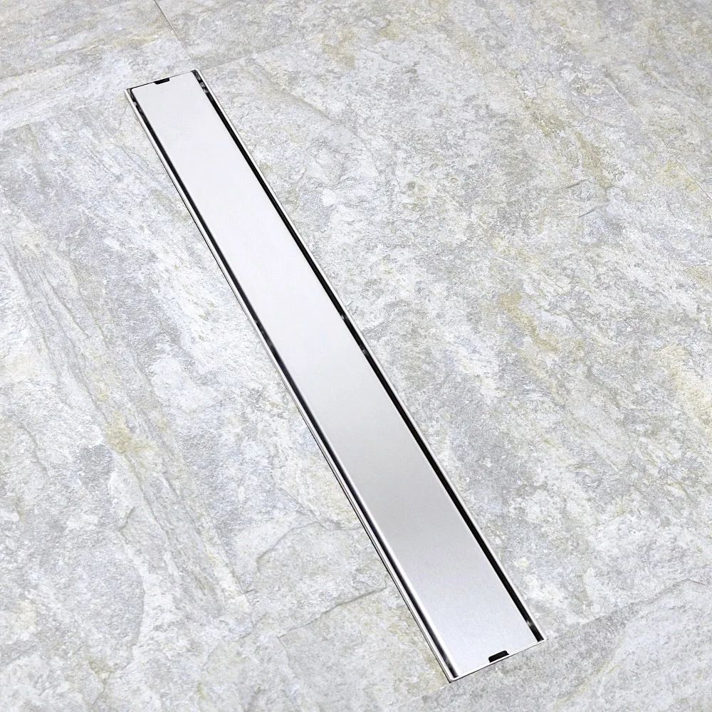 Concealed Linear Shower Drain Stainless Steel Long Floor Drain Trap for Hotel Bathroom