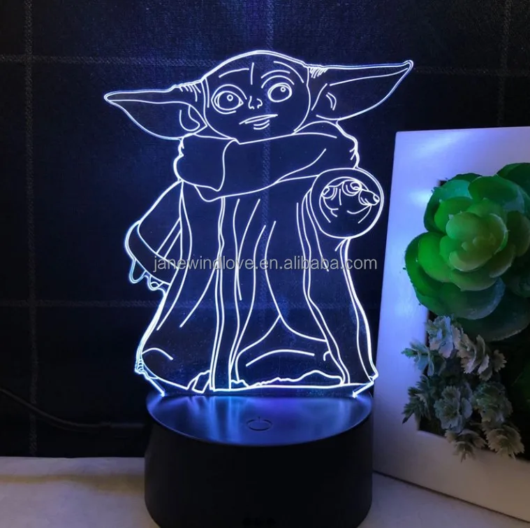 СВЕТОДИОДНЫЙ Ночник из АБС-пластика мультяшный персонаж 3D лампа маленький акриловый ночник мультяшная фигурка прикроватная с сенсорным