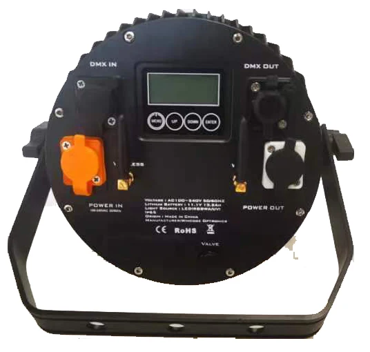 Waterproof IP65 LED Battery 9x18W RGBWAUV wireless WIFI remote wash par lights