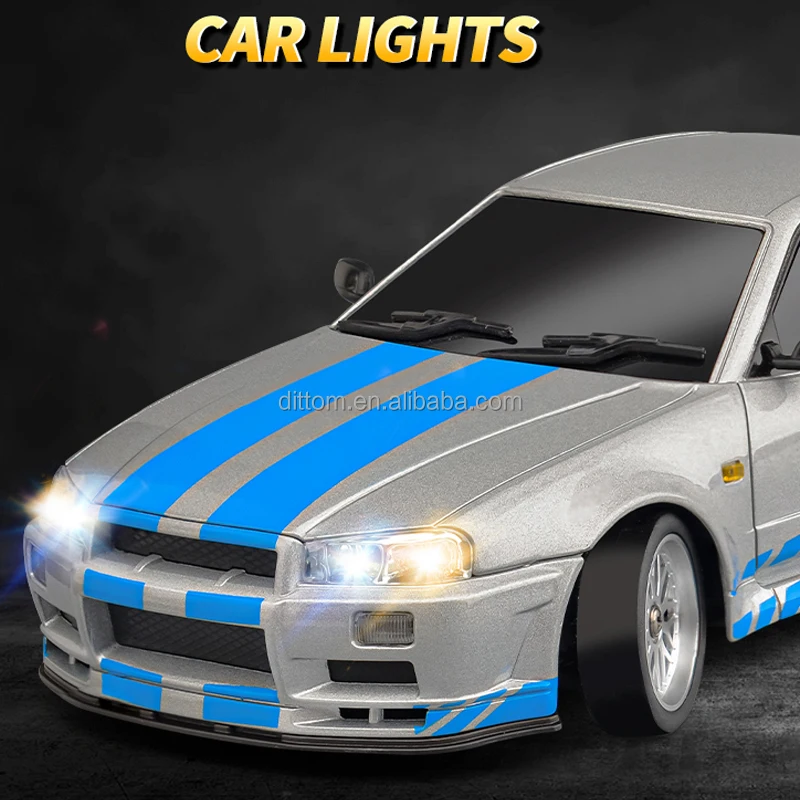 LD1899 1/18 R34 легкосплавный гоночный автомобиль RC дрейфующий Автомобиль 2 4G 3CH высокоскоростной грузовик с гироскопом