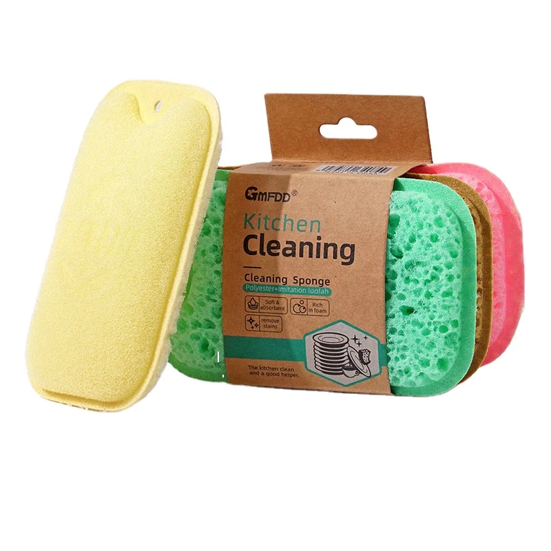 Dishwashing sponge wipe kitchen double-sided  Pepsi cloth brush pots and pans dish washing sponge block household dishcloths