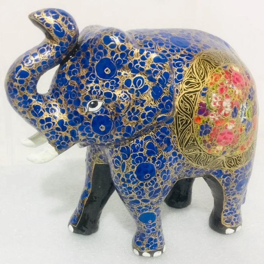 PAPER MACHE ELEPHANT STATUE, WOODEN ELEPHANT. TRUNK UP AND TRUNK UP ELEPHANT FROM INDIA