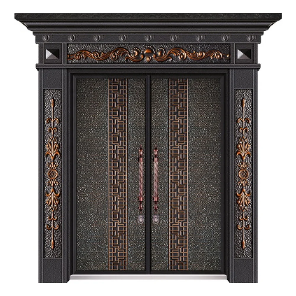 House Main Gate Design First Floor Entrance Doors Steel Security Opening Door for Villa