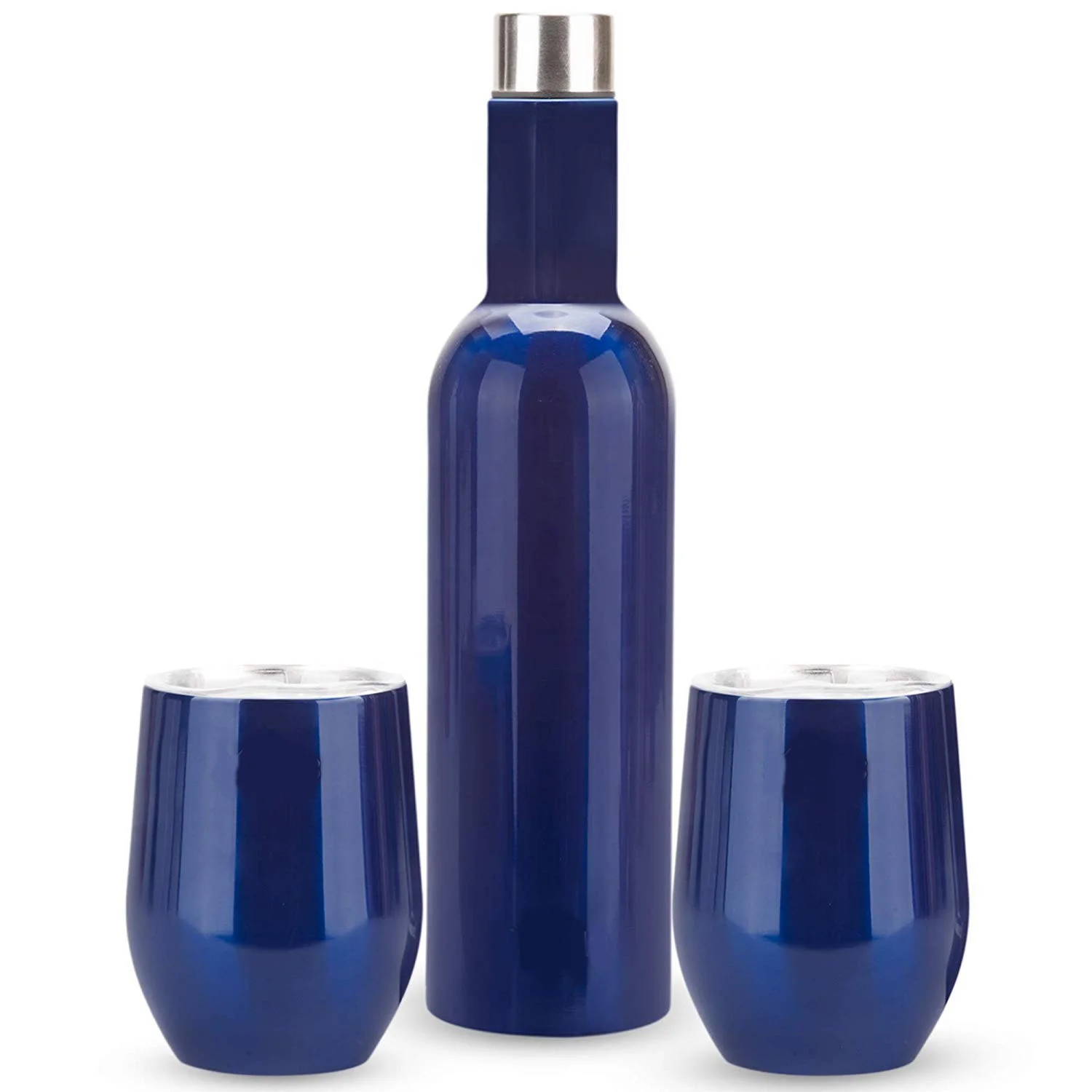 25oz Sublimation Blank Stainless Steel Set Design 750ml Wine Tumbler Set With Slide Lid Straw