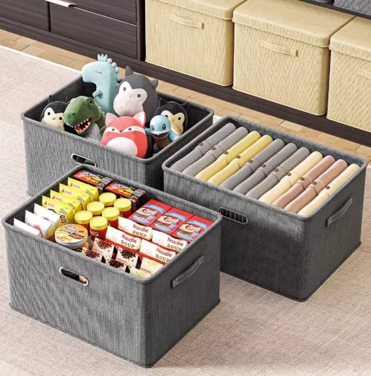 Clothes Storage Bin Foldable Storage Boxes with Lid Toy Organizer for Children Drawers & Carts Closet Accessories