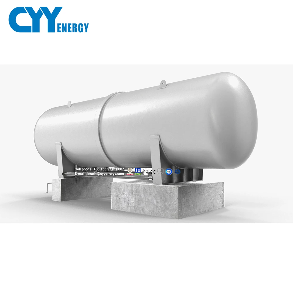 Horizontal type 50m3 Cryogenic Liquid Storage Tank LNG Tank