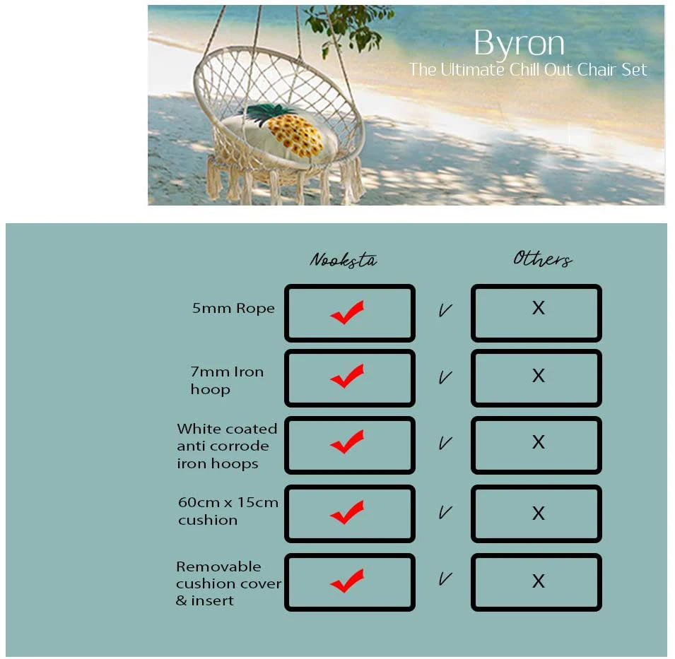 
Outdoor Indoor Fairy Lights and Hanging Set for swing hammock chair 