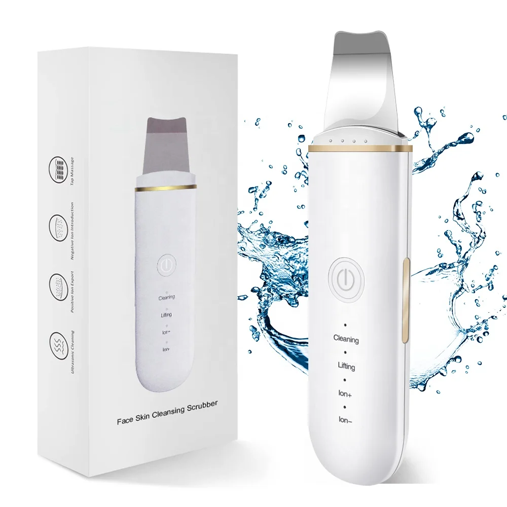 Adjustable Beauty Equipment Electric Professional Sonic Ultrasonic Ion Face Skin Scrubber Spatula