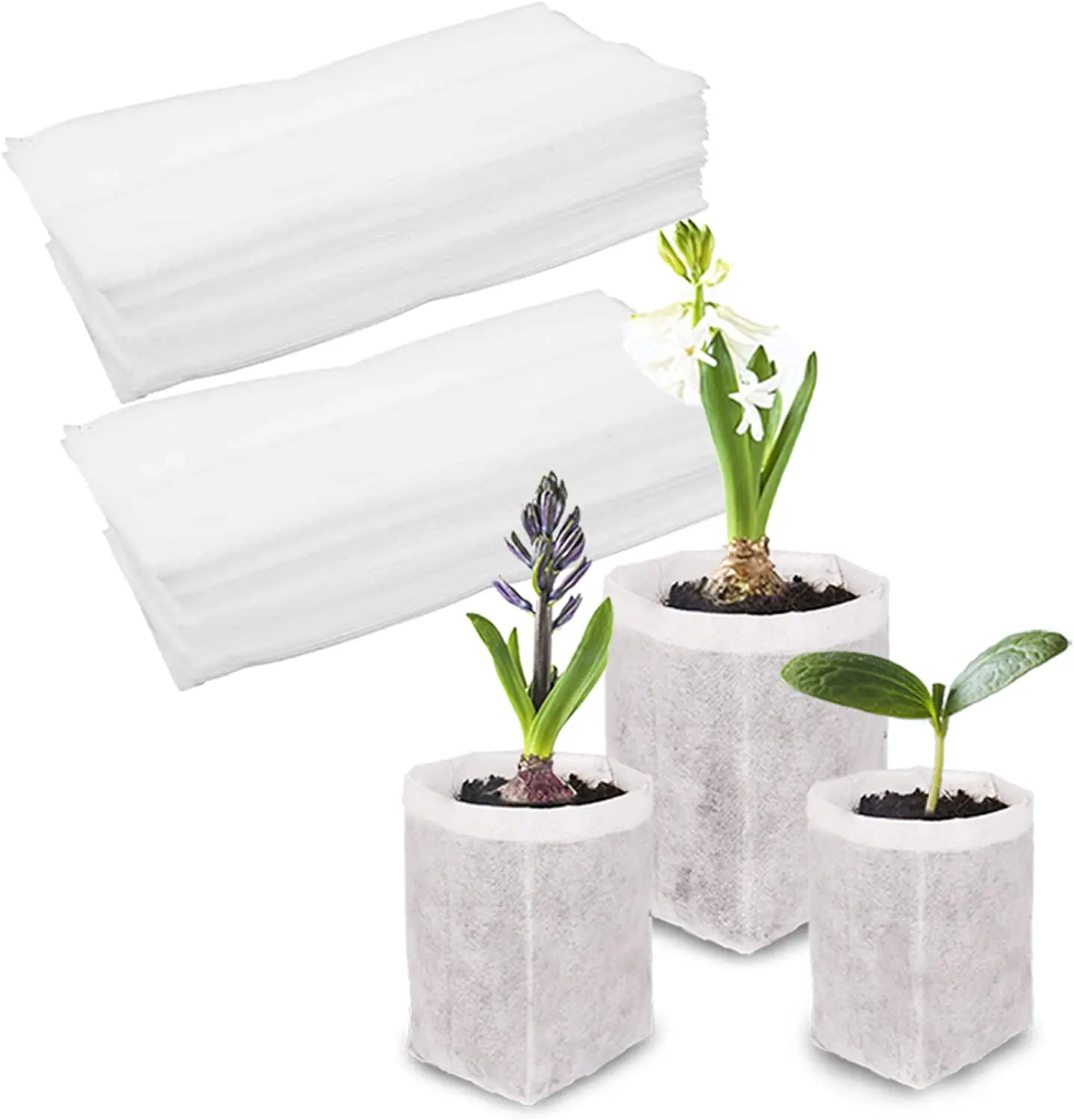 Биоразлагаемые нетканые мешки для рассады, стартовые мешки для семян растений