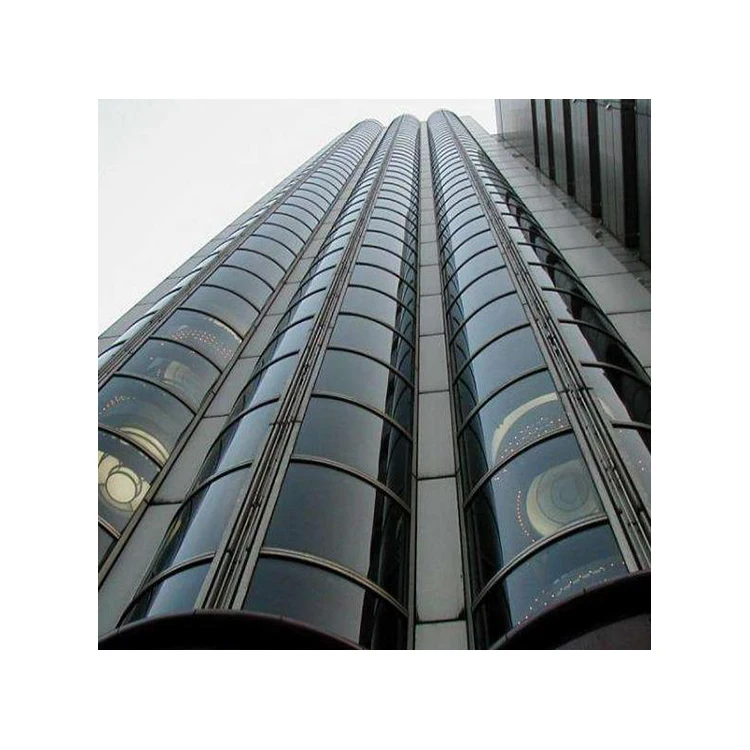 Jumbo size glass Curved tempered building glass for curtain wall elevator