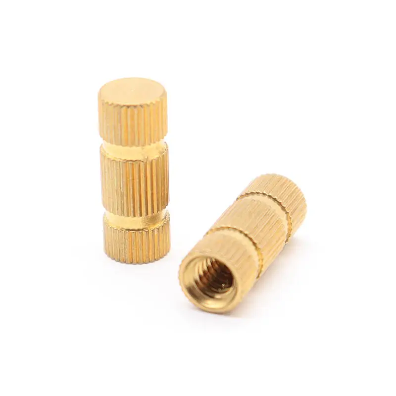 M2 M3 M4 M5 M6 M8 M10 OEM Copper Knurled Inserts Nut Brass Melt Insert Brass Nut Manufacturer Plastics Insert