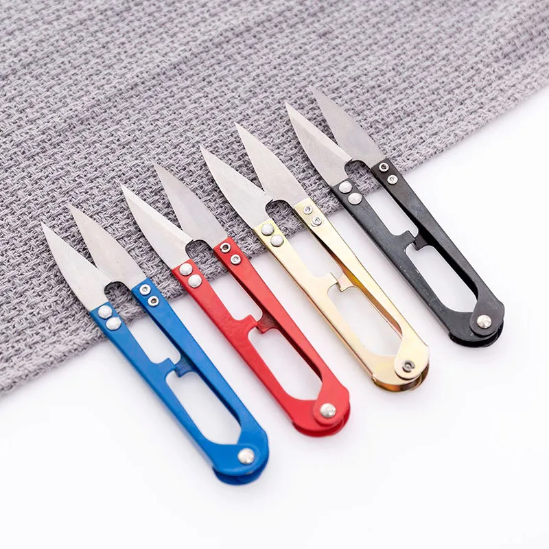 Household U Shape Yarn Cutting Scissors Small Snips Clippers Trimming Nipper for Sewing