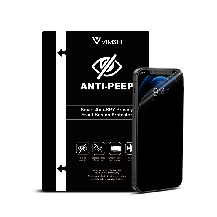 Vimshi 2022 new upgraded 360 degree anti spy anti peep private screen protector privacy antifinger anti spy screen guards