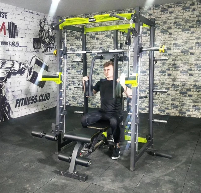 Smith Cage Workout Machine total Body Training Home Gym System with Linear Bearing  Multi smith rack XR1002 gym machine