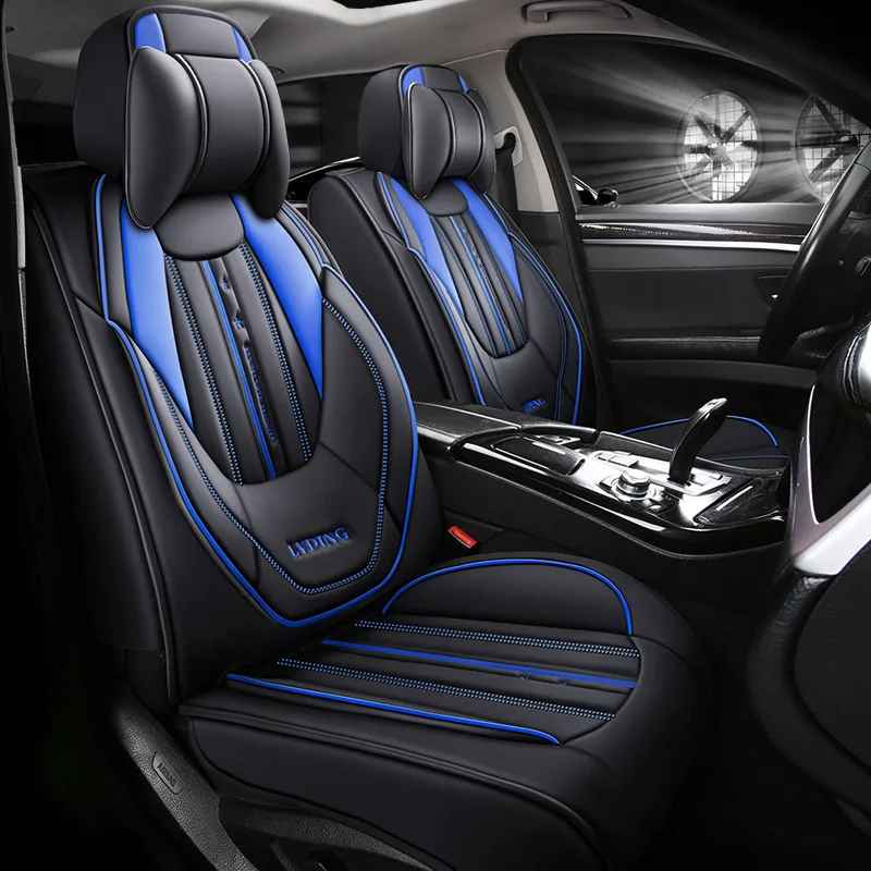 Full Set Waterproof Luxury Universal Four Seasons Leather Custom Fit for Five Seats Car Seat Cover