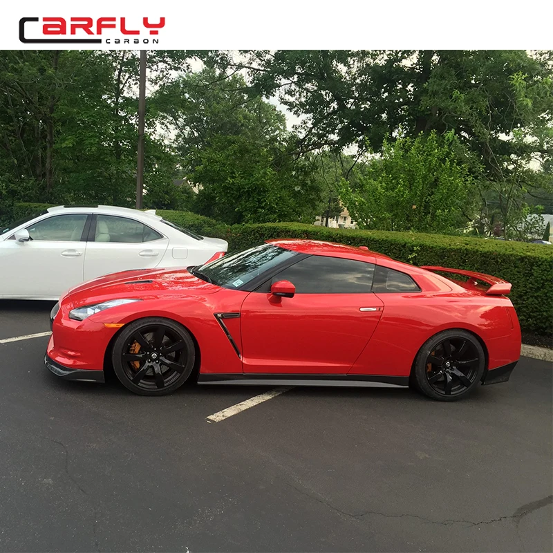 Боковая юбка Zele Style из углеродного волокна для Nissan GTR
