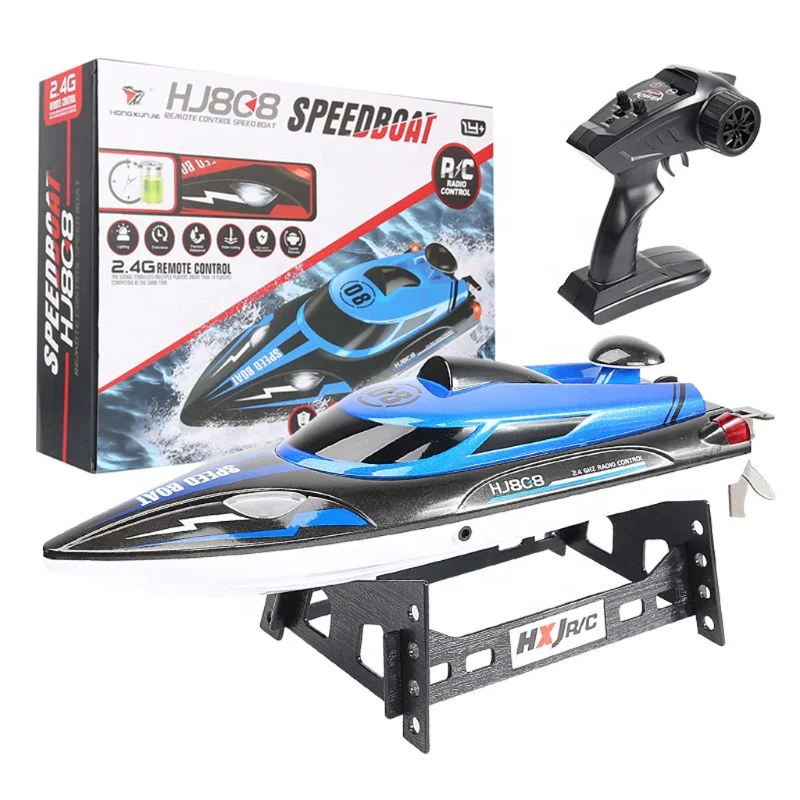 Amiqi Hj808 Hot Sale 2.4G Premium Quality Rc Boat 25Km/H High Speed Remote Control Racing Ship Water Speed Boat Model Toy