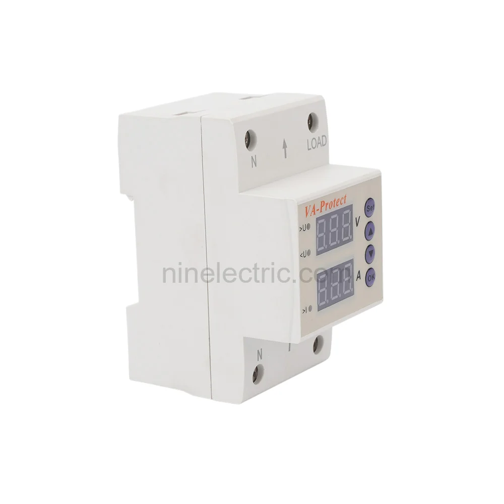 Din Rail Over Current Protector Devices Adjustable Voltage Relay Under stabilizers 220v