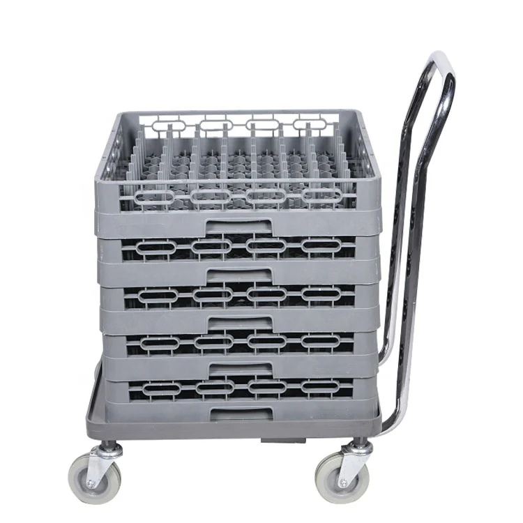 Restaurant Hand Platform Push Cart Dolly Rolling Flatbed Cart Trolley