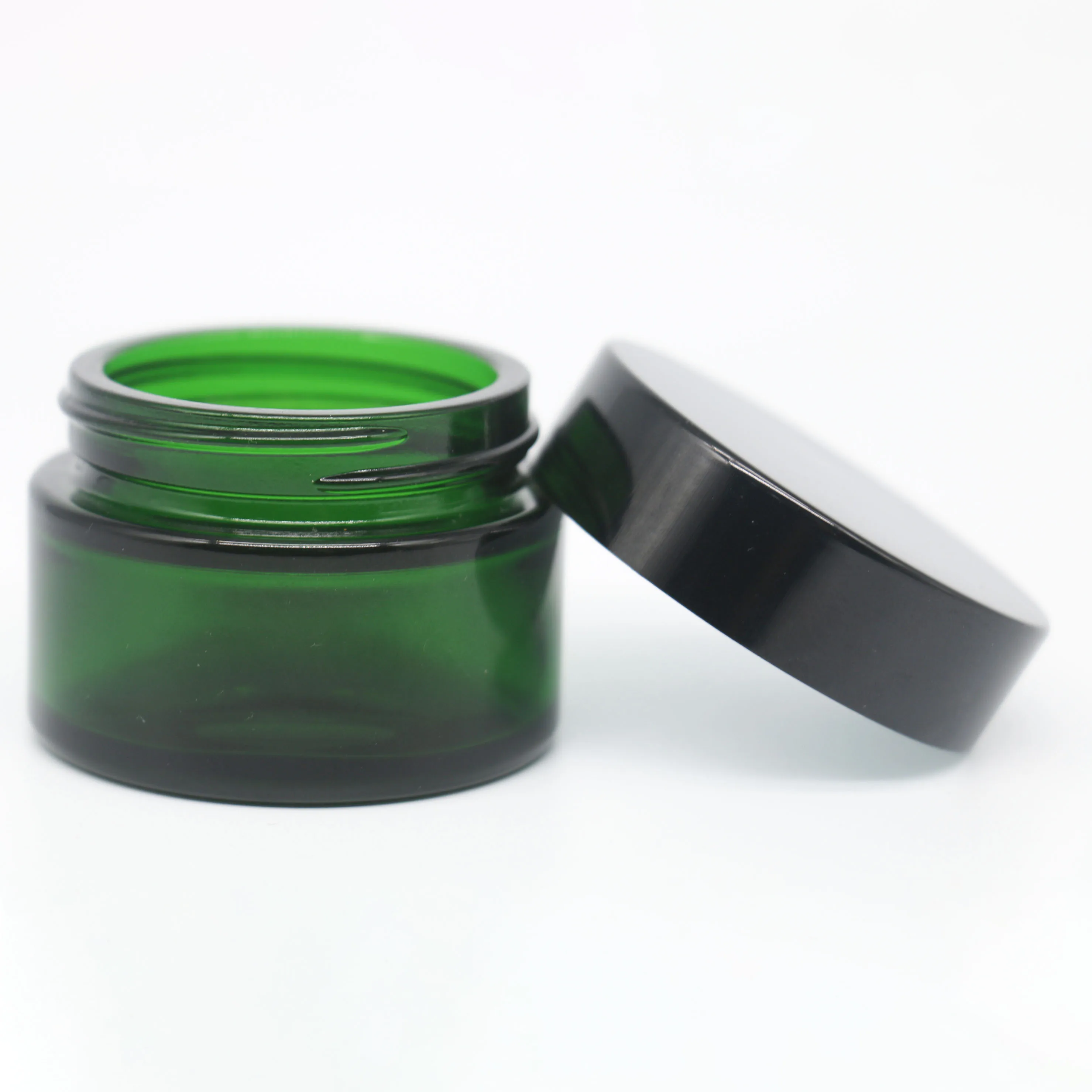 Fancy 30G large white cosmetic glass jar with white screw top lid for cream,big glass jar for balm